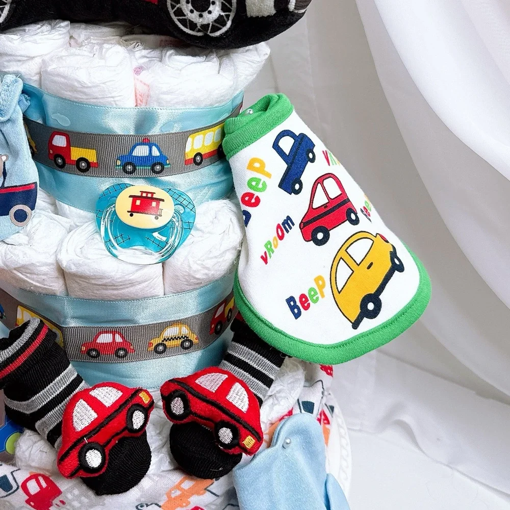Car Diaper Cake, Baby Shower Gift
